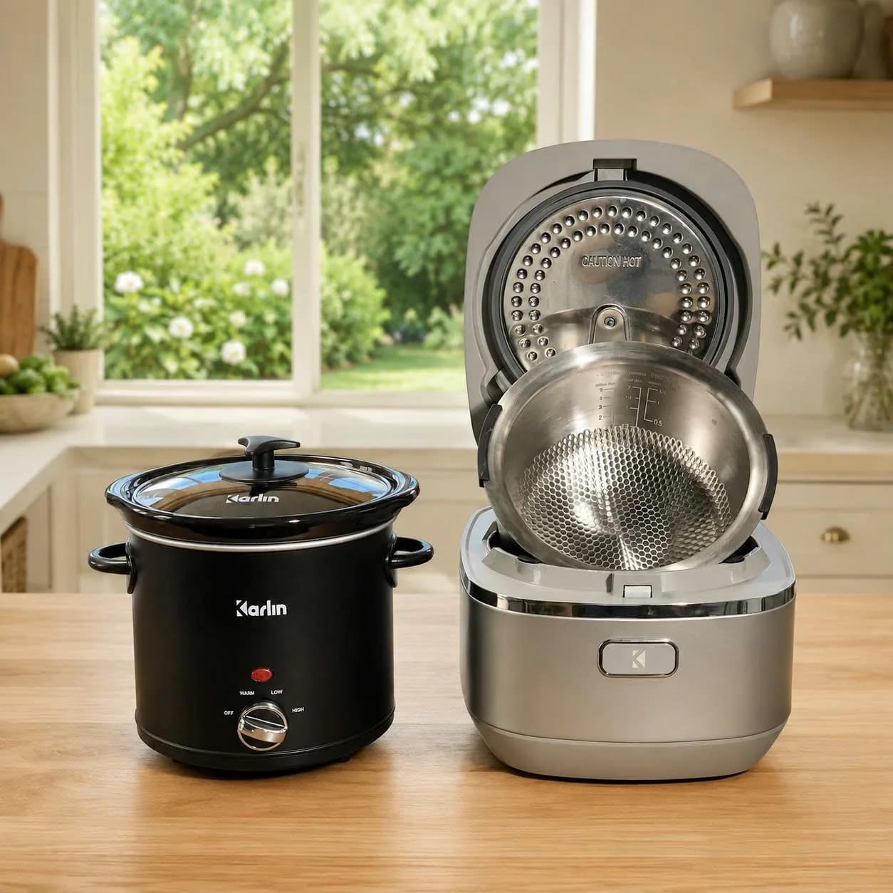 Combo Nồi cơm cao tần Karlin IH4000 pro (Tặng Nồi nấu chậm Karlin SC35)