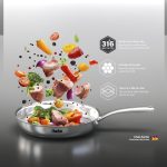 Chảo Karlin Chống Dính Tự Nhiên G20 PRO Inox 316 Đáy 4 Lớp 20cm x 5.5cm - Chuẩn Châu Âu