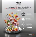 Chảo Karlin Chống Dính Tự Nhiên G18 PRO Inox 316 Đáy 4 Lớp 18cm x 5.5cm - Chuẩn Châu Âu (Sao chép)