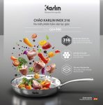 Chảo Karlin Chống Dính Tự Nhiên G24 PRO Inox 316 Đáy 4 Lớp 24cm x 5.8cm – Chuẩn Châu Âu